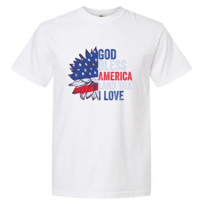 God Bless America Land That I Love Patriotic Usa Freedom Gift Garment-Dyed Heavyweight T-Shirt