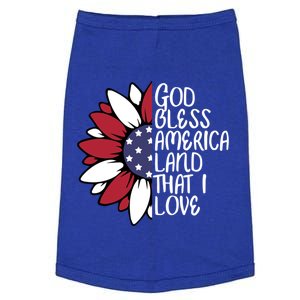 God Bless America Land That I Love Sunflower God Bless Usa Gift Doggie Tank