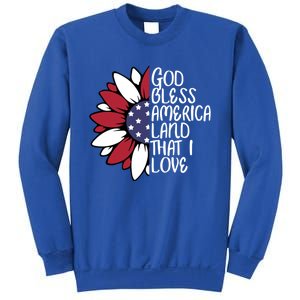 God Bless America Land That I Love Sunflower God Bless Usa Gift Sweatshirt