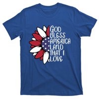 God Bless America Land That I Love Sunflower God Bless Usa Gift T-Shirt