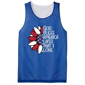 God Bless America Land That I Love Sunflower God Bless Usa Gift Mesh Reversible Basketball Jersey Tank