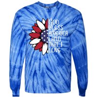 God Bless America Land That I Love Sunflower God Bless Usa Gift Tie-Dye Long Sleeve Shirt