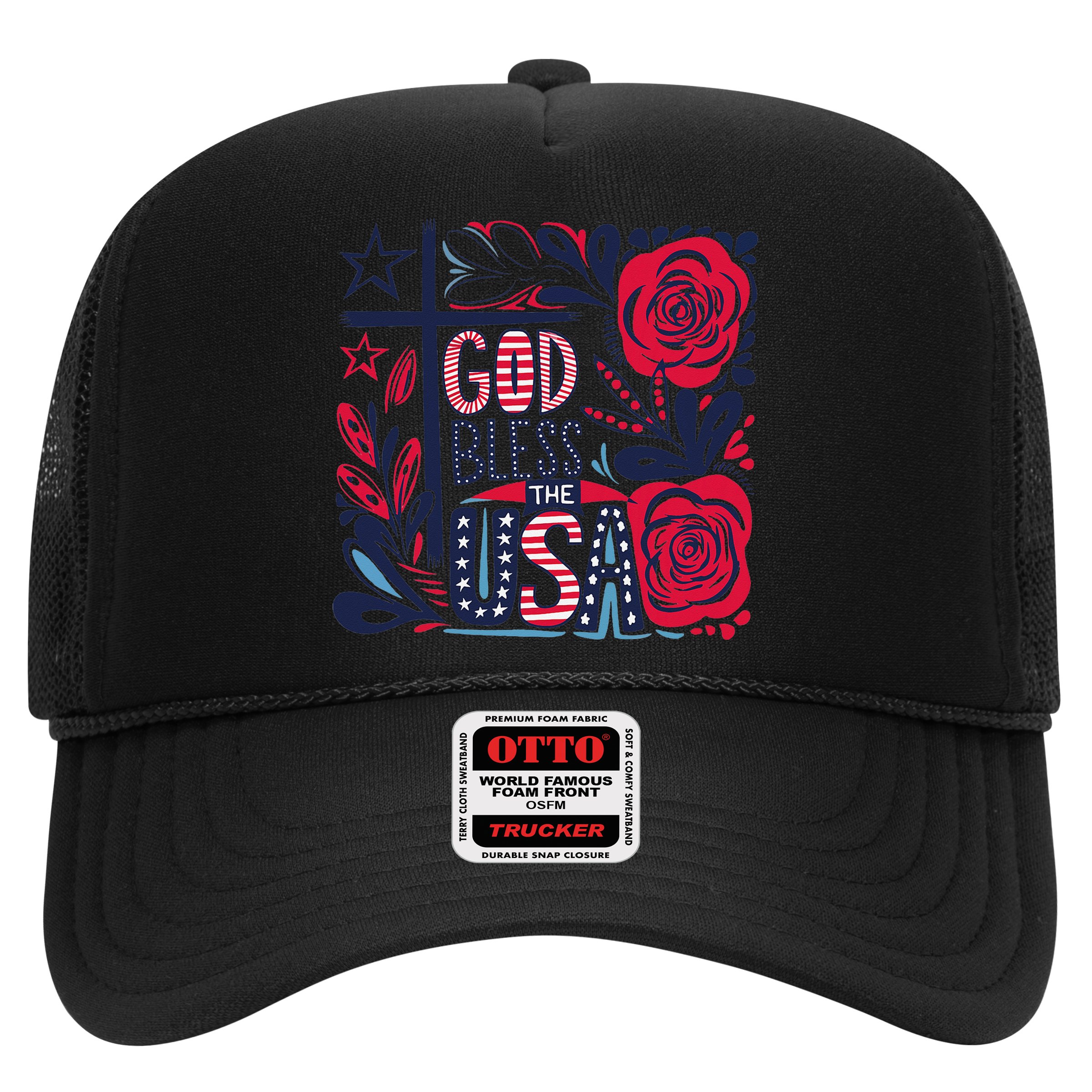 God Bless America Patriotic Usa Flag Christian 4th Of July Hat