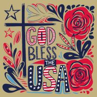 God Bless America Patriotic Usa Flag Christian 4th Of July Long Sleeve Shirt