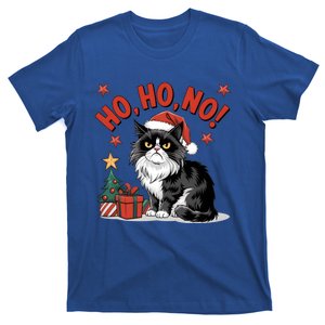 Grumpy Black And White Cat Who DoesnT Like Christmas Holidays Meaningful Gift T-Shirt