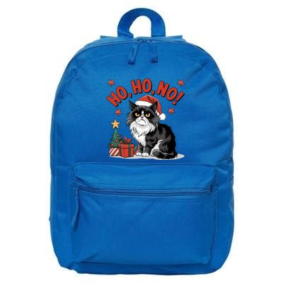 Grumpy Black And White Cat Who DoesnT Like Christmas Holidays Meaningful Gift 16 in Basic Backpack