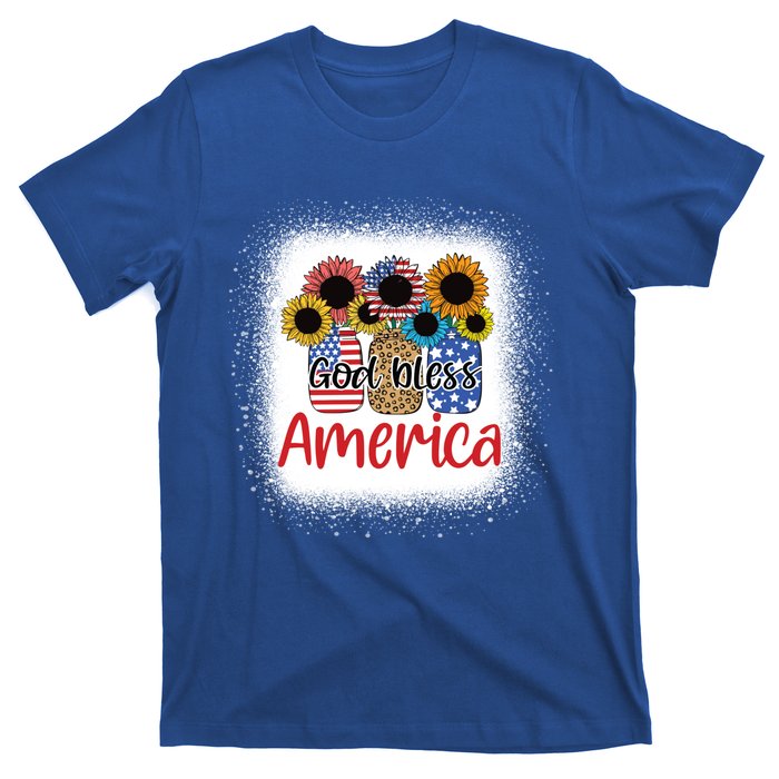 God Bless America Mason Jar 4th Of July Christian Patriotic Gift T-Shirt