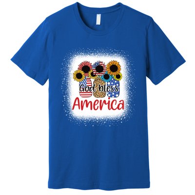 God Bless America Mason Jar 4th Of July Christian Patriotic Gift Premium T-Shirt