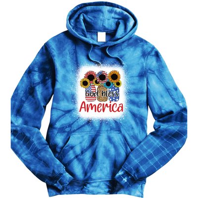 God Bless America Mason Jar 4th Of July Christian Patriotic Gift Tie Dye Hoodie