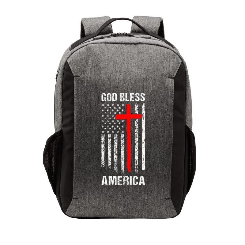 God Bless America Christian Patriot Usa Flag Vector Backpack