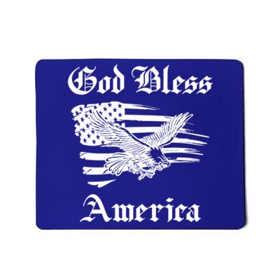 God Bless America Patriotic Eagle American Flag 4th Of July Great Gift Mousepad