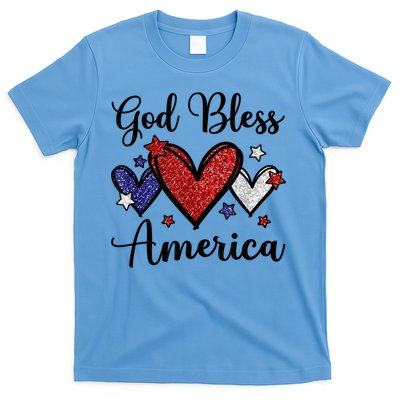 God Bless America Patriotic Usa Flag Colors For Christians Funny Gift T-Shirt