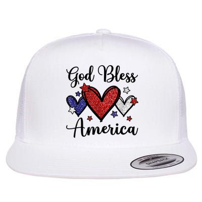 God Bless America Patriotic Usa Flag Colors For Christians Funny Gift Flatbill Hat