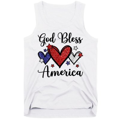 God Bless America Patriotic Usa Flag Colors For Christians Funny Gift Tank Top