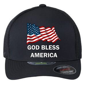 God Bless America Gift Flexfit Unipanel Trucker Cap