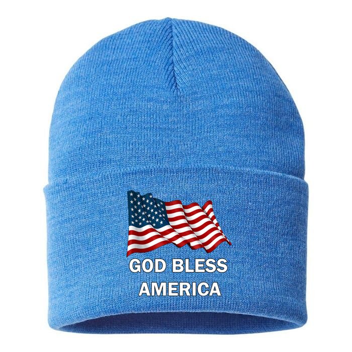 God Bless America Gift Sustainable Knit Beanie