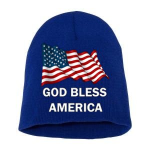 God Bless America Gift Short Acrylic Beanie