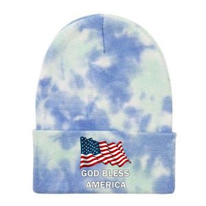 God Bless America Gift Tie Dye 12in Knit Beanie