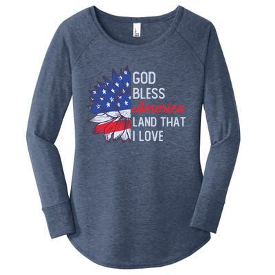 God Bless America Land That I Love Patriotic Usa Freedom Gift Women's Perfect Tri Tunic Long Sleeve Shirt