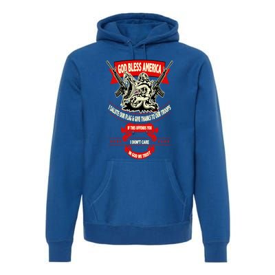 God Bless America Patriotic Gift For Military Moms Veterans Great Gift Premium Hoodie