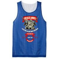 God Bless America Patriotic Gift For Military Moms Veterans Great Gift Mesh Reversible Basketball Jersey Tank