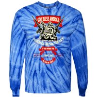 God Bless America Patriotic Gift For Military Moms Veterans Great Gift Tie-Dye Long Sleeve Shirt