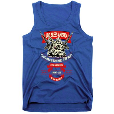 God Bless America Patriotic Gift For Military Moms Veterans Great Gift Tank Top