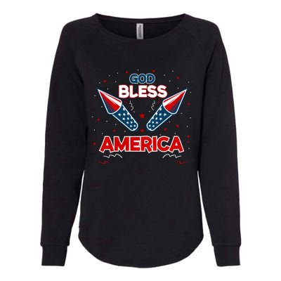 God Bless America Gift Womens California Wash Sweatshirt