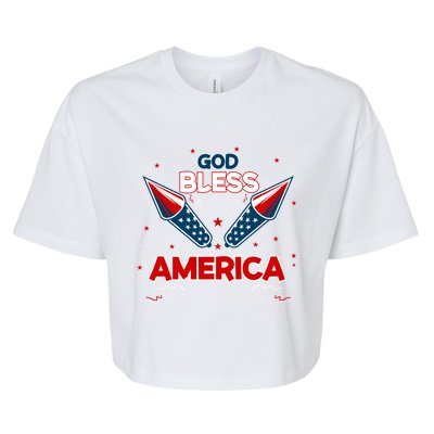 God Bless America Gift Bella+Canvas Jersey Crop Tee