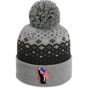 God Bless America 2024 Fist Hand Fighting Trump Rally 2024 The Baniff Cuffed Pom Beanie