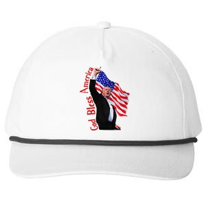 God Bless America 2024 Fist Hand Fighting Trump Rally 2024 Snapback Five-Panel Rope Hat