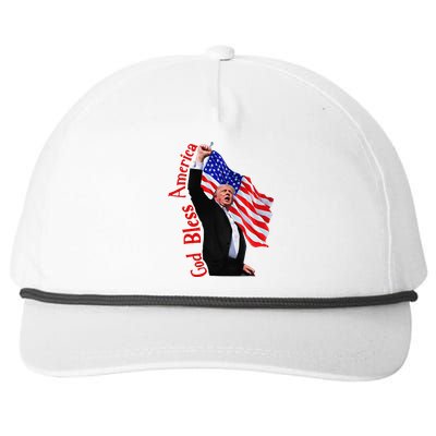 God Bless America 2024 Fist Hand Fighting Trump Rally 2024 Snapback Five-Panel Rope Hat