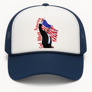 God Bless America 2024 Fist Hand Fighting Trump Rally 2024 Trucker Hat