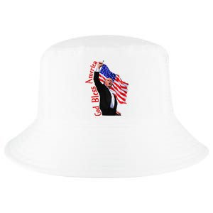 God Bless America 2024 Fist Hand Fighting Trump Rally 2024 Cool Comfort Performance Bucket Hat