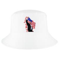 God Bless America 2024 Fist Hand Fighting Trump Rally 2024 Cool Comfort Performance Bucket Hat