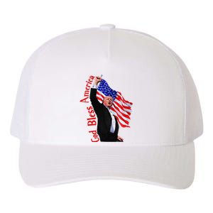 God Bless America 2024 Fist Hand Fighting Trump Rally 2024 Yupoong Adult 5-Panel Trucker Hat