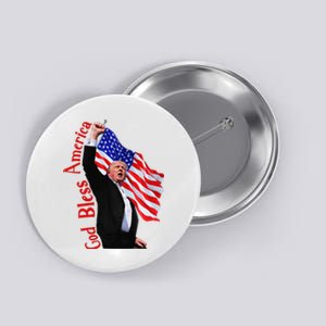 God Bless America 2024 Fist Hand Fighting Trump Rally 2024 Button