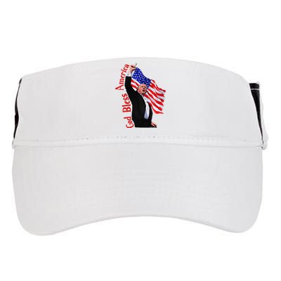 God Bless America 2024 Fist Hand Fighting Trump Rally 2024 Adult Drive Performance Visor