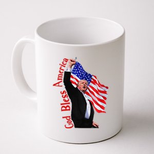 God Bless America 2024 Fist Hand Fighting Trump Rally 2024 Coffee Mug