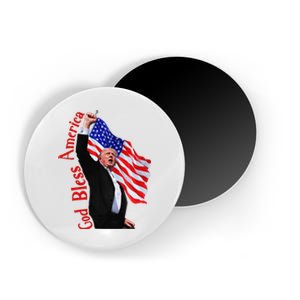 God Bless America 2024 Fist Hand Fighting Trump Rally 2024 Magnet