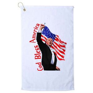 God Bless America 2024 Fist Hand Fighting Trump Rally 2024 Platinum Collection Golf Towel