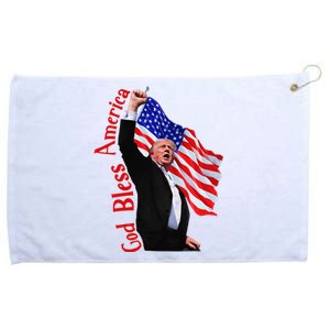 God Bless America 2024 Fist Hand Fighting Trump Rally 2024 Grommeted Golf Towel