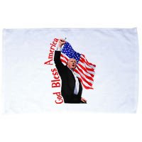 God Bless America 2024 Fist Hand Fighting Trump Rally 2024 Microfiber Hand Towel