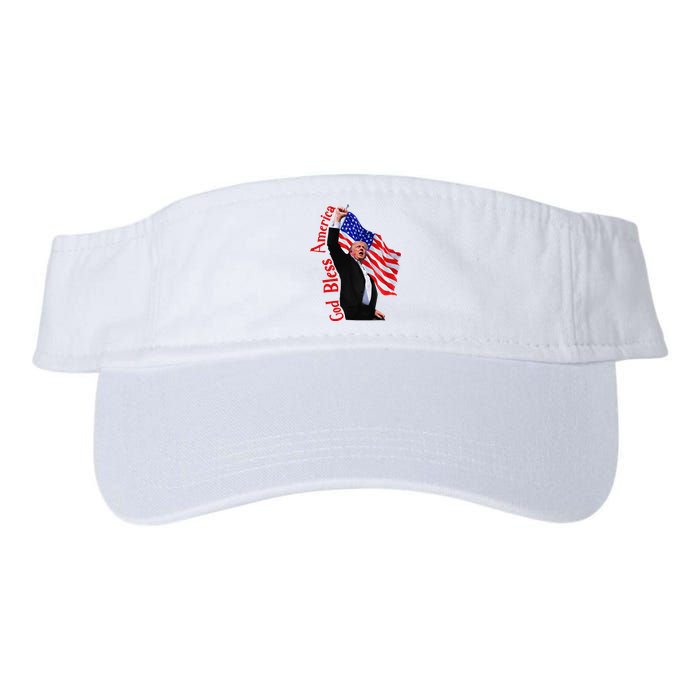 God Bless America 2024 Fist Hand Fighting Trump Rally 2024 Valucap Bio-Washed Visor