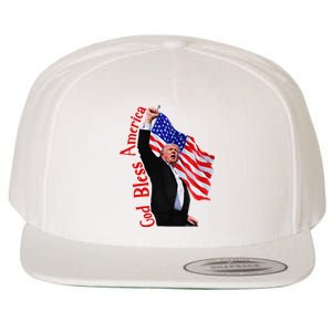 God Bless America 2024 Fist Hand Fighting Trump Rally 2024 Wool Snapback Cap