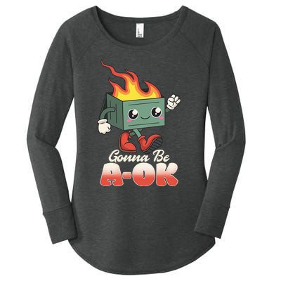 Gonna Be A OK Retro Toon Existential Dread Women's Perfect Tri Tunic Long Sleeve Shirt