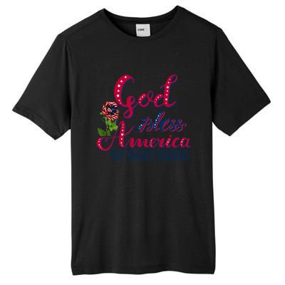 God Bless American 1st Grade Teacher Gift Tall Fusion ChromaSoft Performance T-Shirt