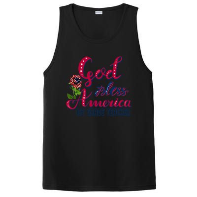 God Bless American 1st Grade Teacher Gift PosiCharge Competitor Tank