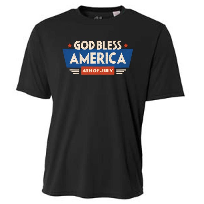 God Bless America 4th Of July Vintage Cooling Performance Crew T-Shirt