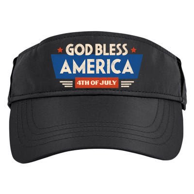 God Bless America 4th Of July Vintage Adult Drive Performance Visor